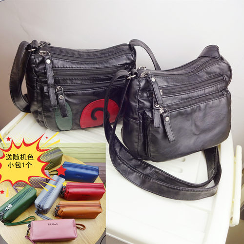包包新款软皮包小方包女式斜挎包中老年斜背包妈妈包轻便时尚减龄