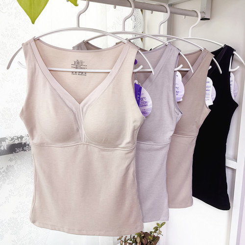 冬季加绒蚕丝兔毛磨绒保暖背心女