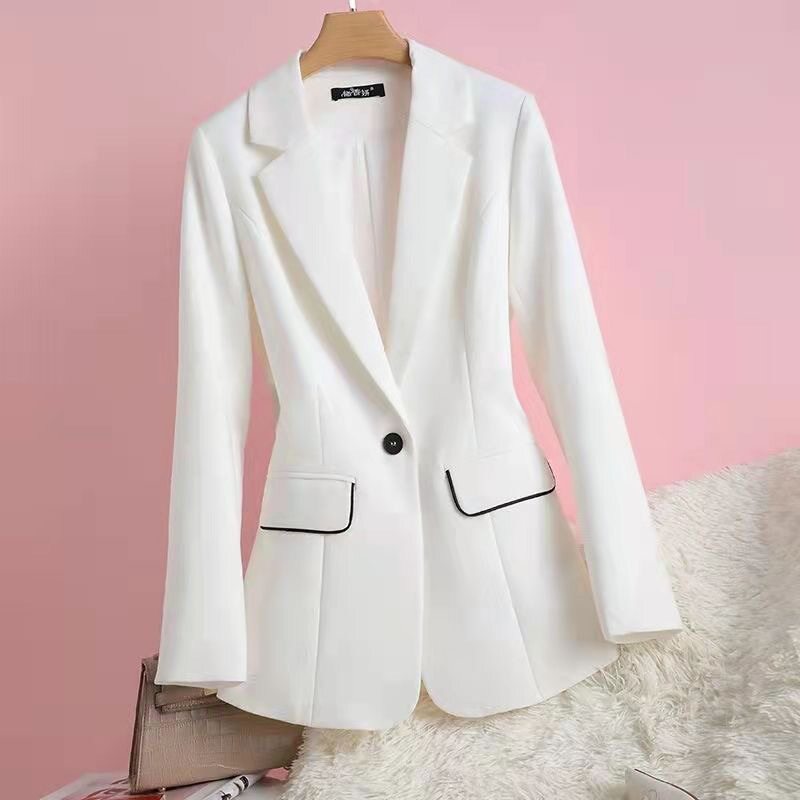 白色西服女外套春秋款小
