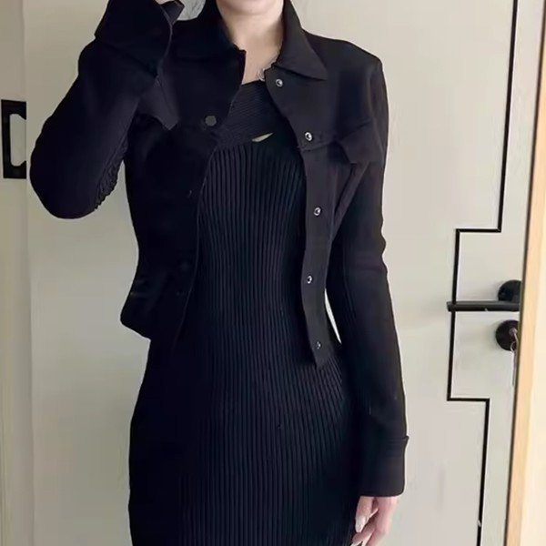 春秋季立体剪裁自动收腰