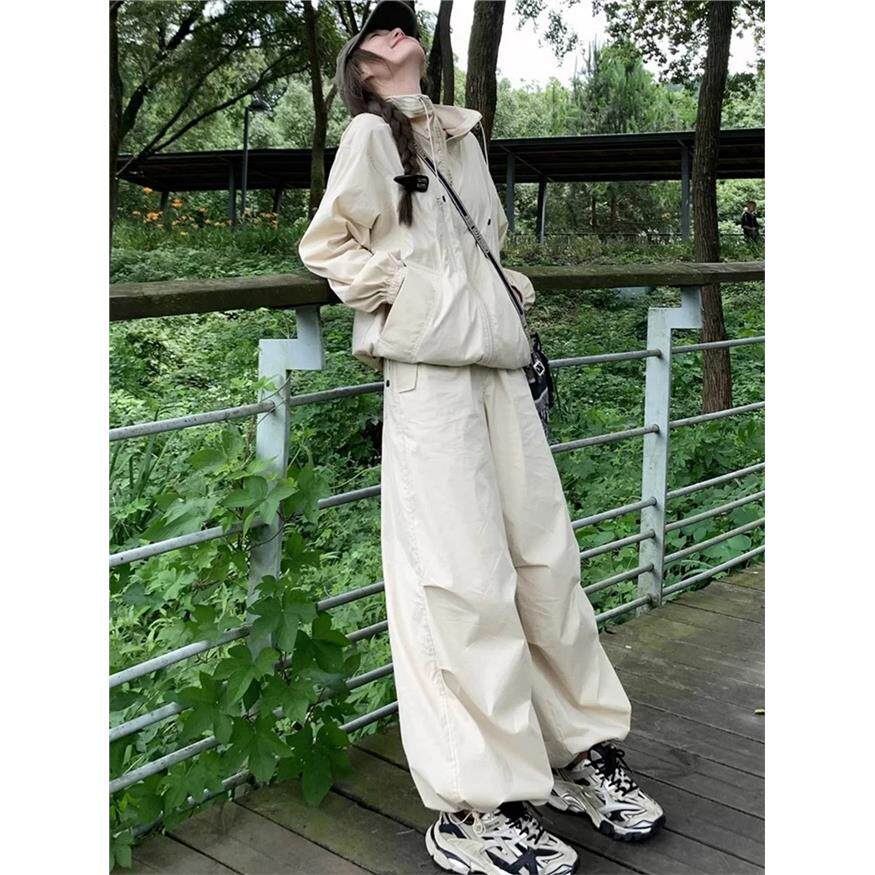 早秋美式运动防晒衣套装