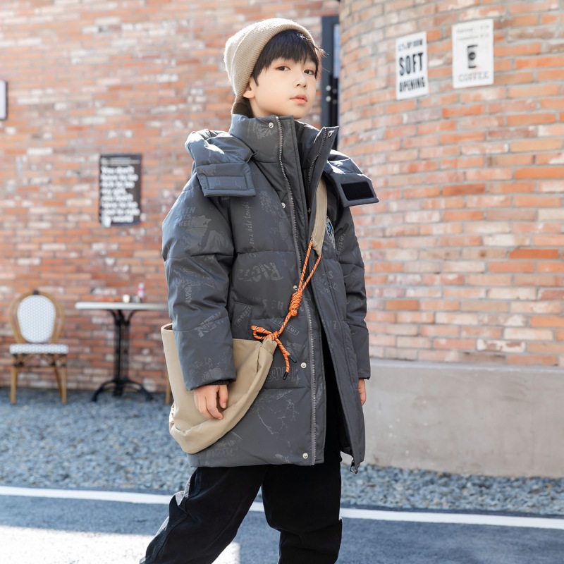 洋气儿童羽绒服男童连帽