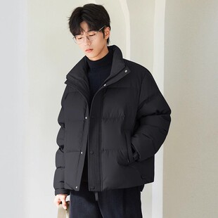 简约男士立领羽绒服男高级感韩版修身保暖时尚羽绒服25冬季