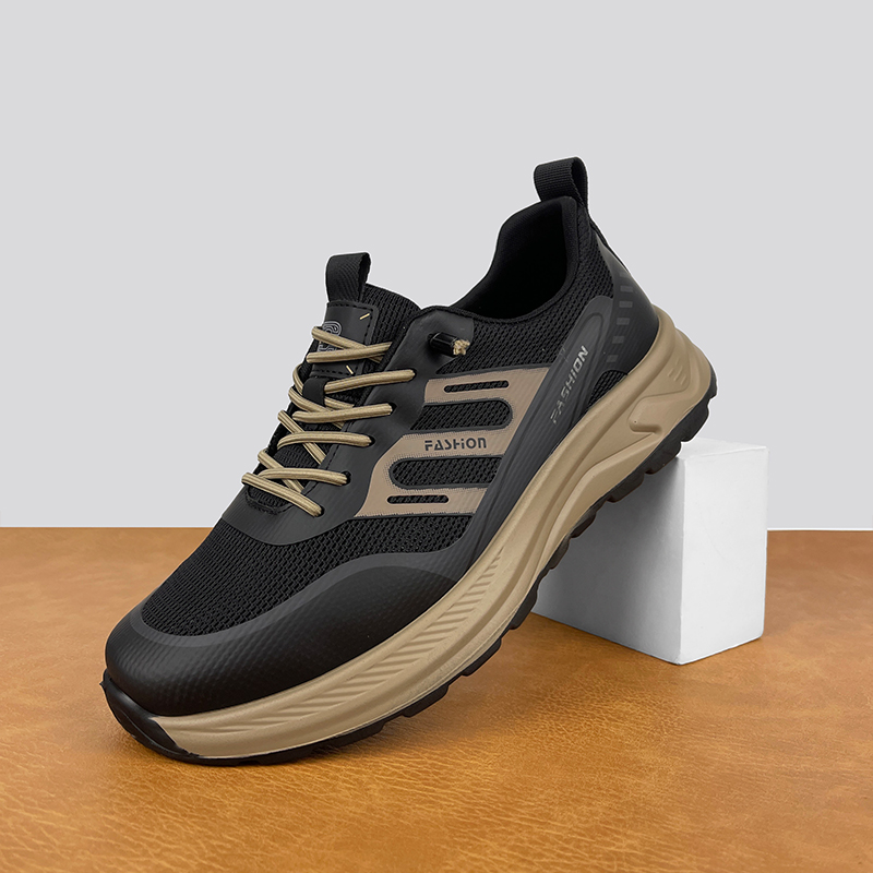 春夏季网面透气运动跑步鞋软厚底