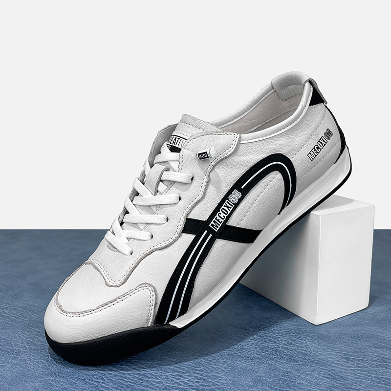 轻便休闲板鞋百搭真皮男鞋