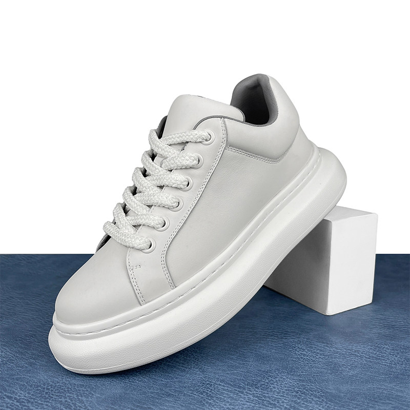 2025春夏新款男鞋真皮休闲板鞋男士款透气舒适软底轻便厚底增高,流行男鞋,休闲板鞋,淘宝优惠券,粉丝福利购,淘宝优惠卷