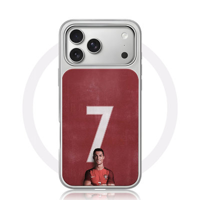 C罗7号大孔黑框玻璃磨砂磁吸碳纤纹手机壳适用苹果iphone17promax华为P70PRO小米14PROMATE70PROMATE60PRO