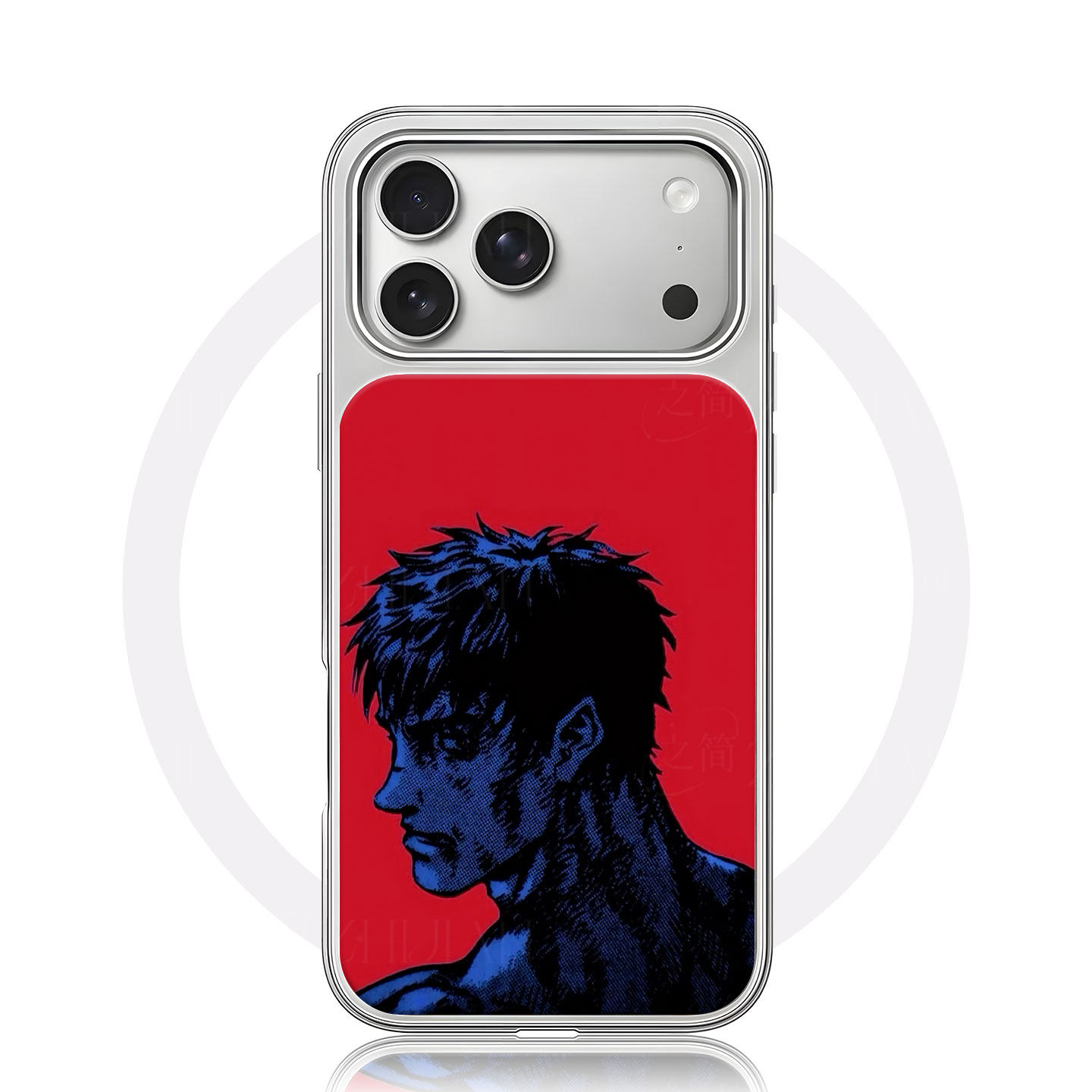 剑风传奇格斯大孔黑框玻璃磨砂磁吸碳纤纹手机壳适用苹果iphone17promax华为MATE60PRO全包按键小米17PROMAX1