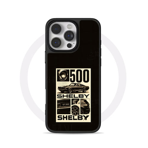 谢尔比GT500大孔黑框玻璃磨砂磁吸碳纤纹手机壳适用苹果iphone17promax华为全包按键小众个性MATE70PRO小米14
