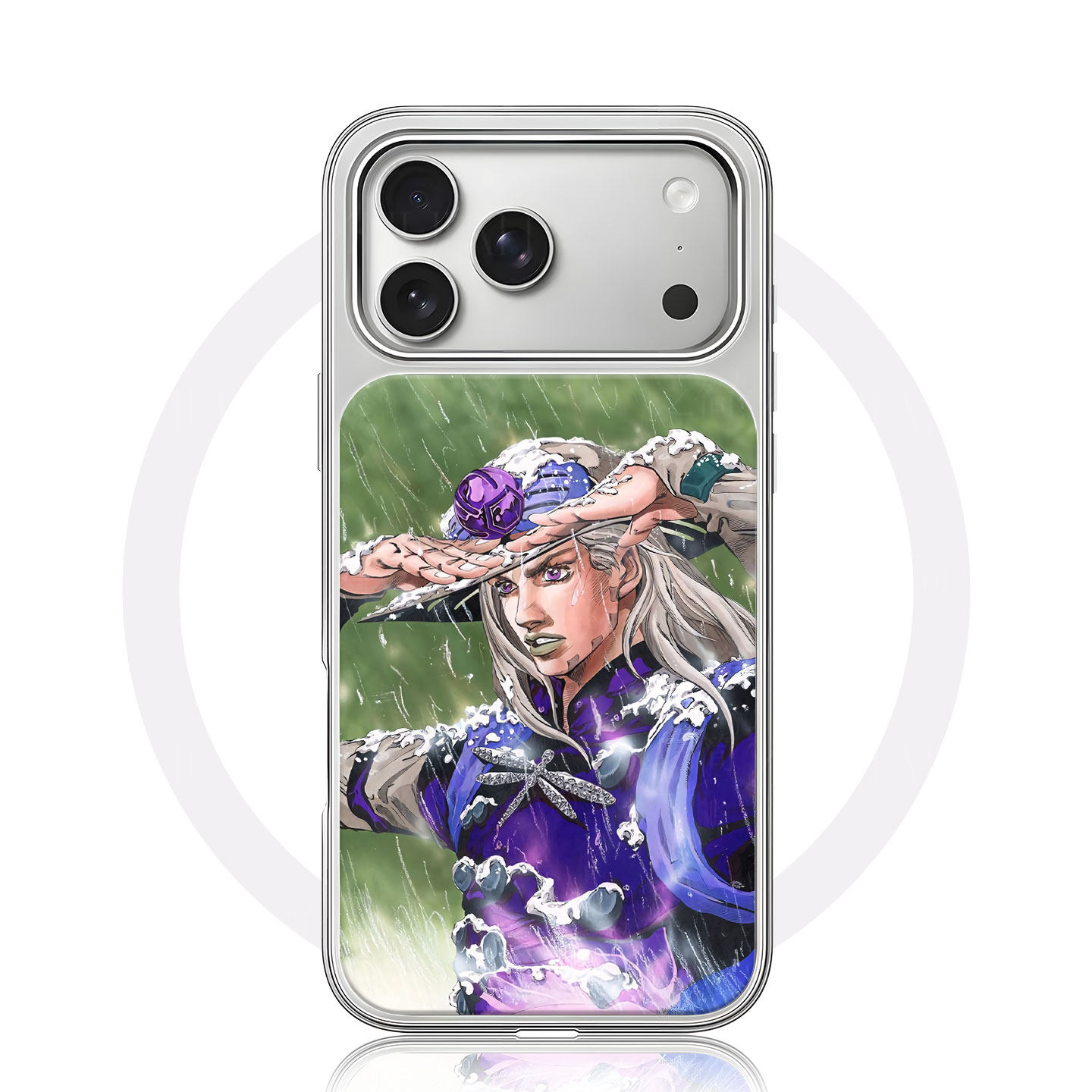 乔乔杰洛雨中大孔黑框玻璃磨砂磁吸碳纤纹手机壳适用苹果iphone17promax华为小米17PROMAXMATE60PRO小米14PRO