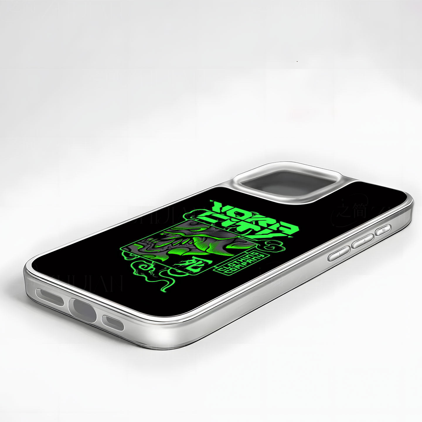 死字骷髅潮牌大孔黑框玻璃磨砂磁吸碳纤纹手机壳适用苹果iphone17promax华为P70PRO小众个性小米17PROMAXMATE