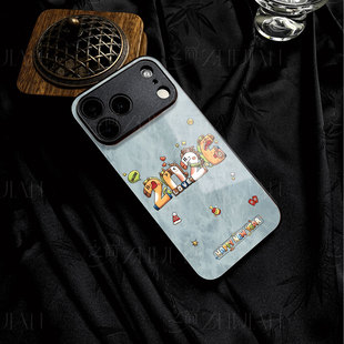 苹果17promax马年玻璃手机壳马年新年祝福有钱适用苹果华为麦芒40荣耀MAGIC8PRO红米NOTE15PROPLUS一加ACE5至