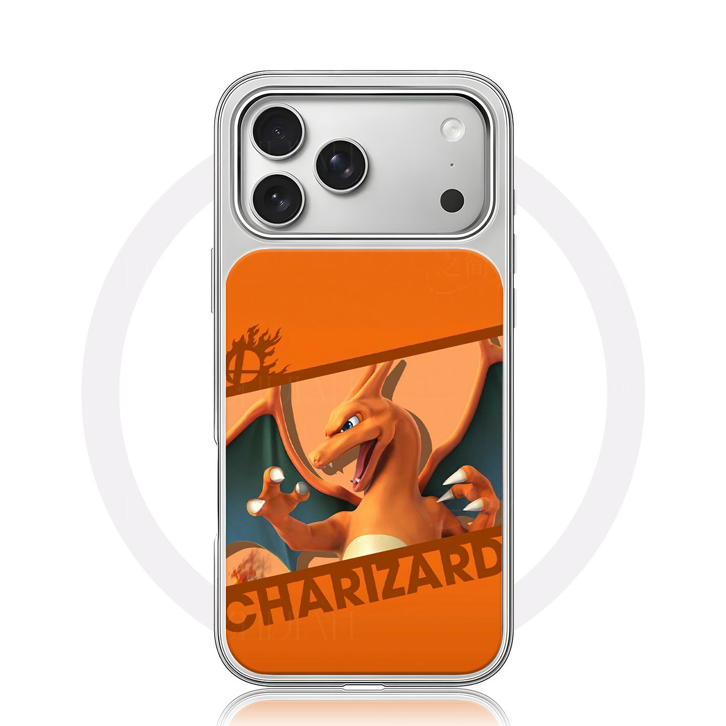宝可梦喷火龙大孔黑框玻璃磨砂磁吸碳纤纹手机壳适用苹果iphone17promax华为MATE60PROMATE50PROP80PROMATE70