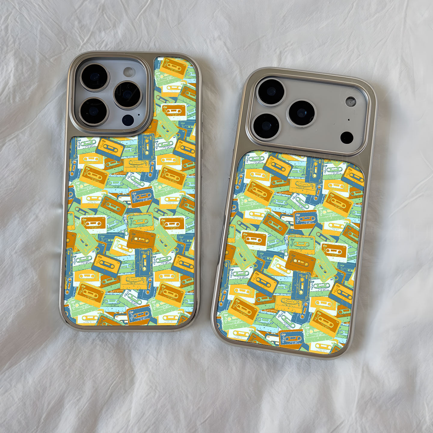 复古磁带堆叠大孔电镀黑框磨砂磁吸碳纤纹手机壳适用苹果iphone17promax华为全包按键小米14PROP70PRO