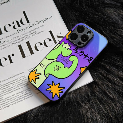 苹果17promax马力十足t玻璃手机壳马年新年祝福有钱适用苹果华为VIVOX300PRONOVA13PRONOVA15pro小米15PRO