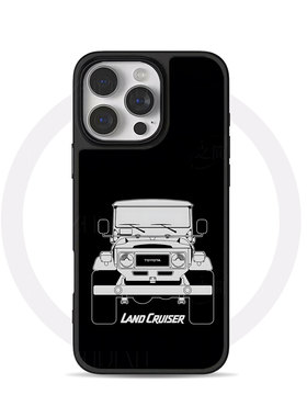 丰田陆巡线稿大孔黑框玻璃磨砂磁吸碳纤纹手机壳适用苹果iphone17promax华为P80PRO15/16PLUS小米14PROMATE70