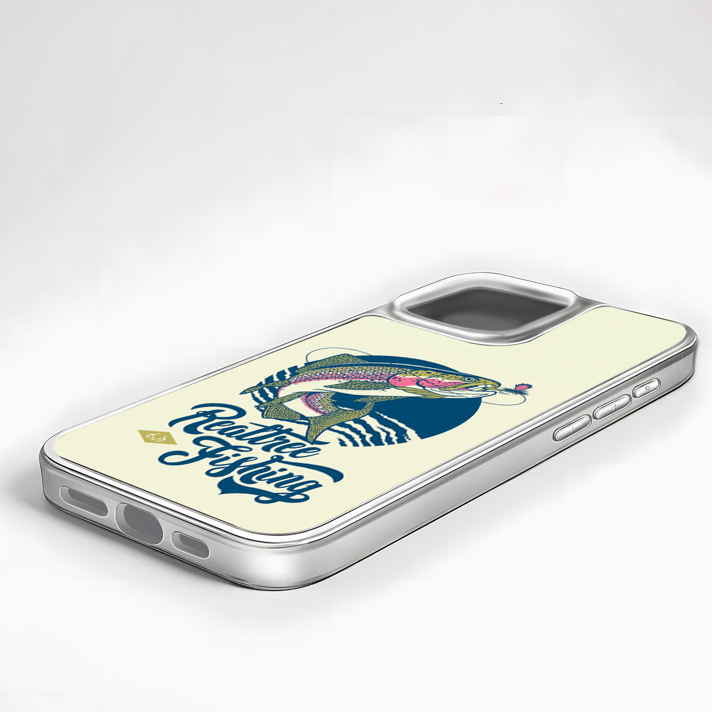 Realtree钓鱼大孔黑框玻璃磨砂磁吸碳纤纹手机壳适用苹果iphone17promax华为小米17PROMAXP80PRO12/13/14全包