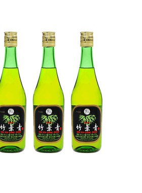 汾酒45度竹叶青酒玻璃瓶475ml*3瓶套装山西特产杏花村酒露酒
