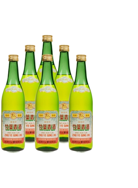 45度传承竹叶青酒500ml六瓶套装玻璃瓶汾酒山西特产露酒