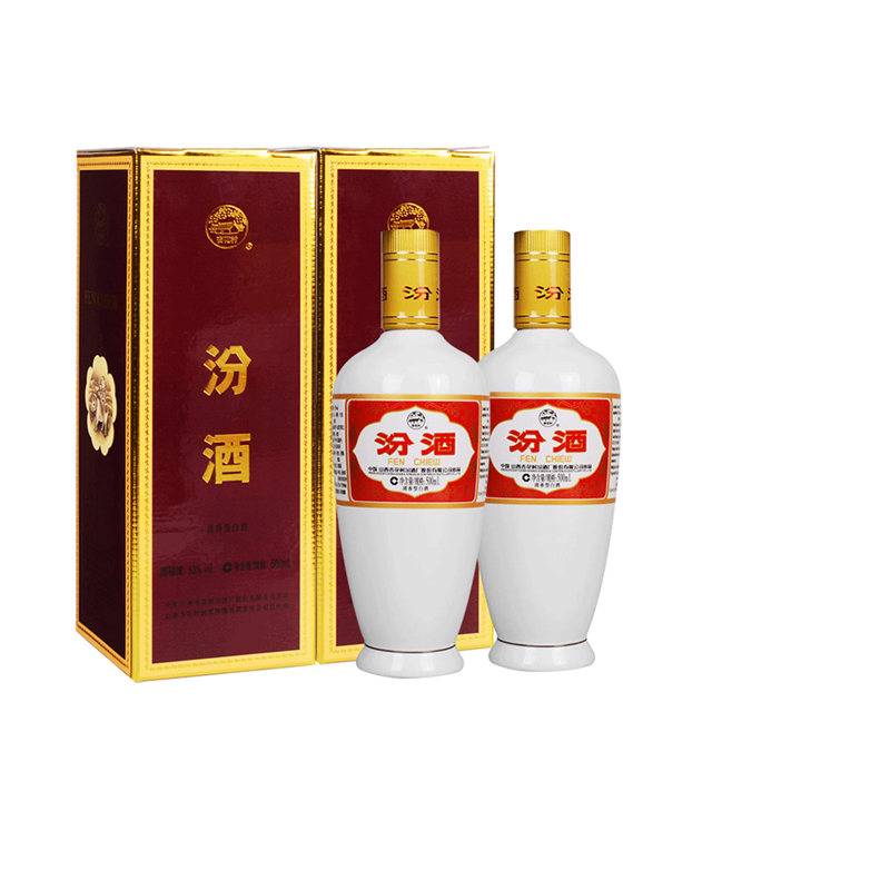 汾酒53度出口瓷500ml*2瓶礼盒装出口汾酒53度粮食白酒 酒类 白酒/调香白酒 原图主图