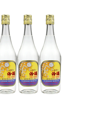 汾酒53度出口玻璃瓶500ml三瓶装出口玻汾53度清香型白酒