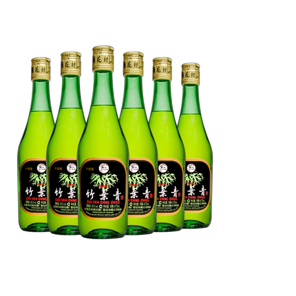 汾酒竹叶青酒45度玻璃瓶475ml六瓶套装山西特产杏花村露酒