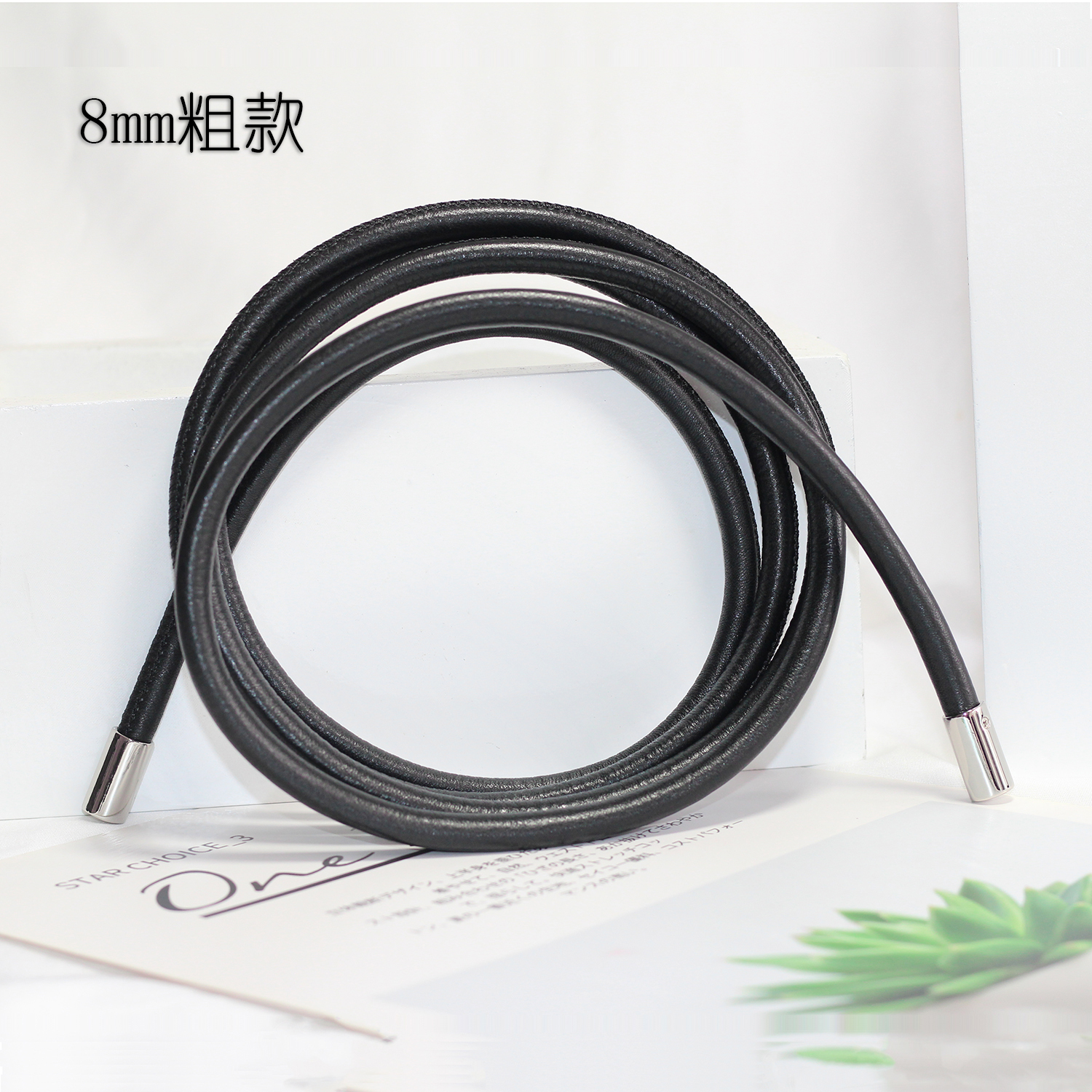 黑头层牛皮腰带女装饰连衣裙细绳子软皮圆皮绳真皮腰绳皮带蝴蝶结