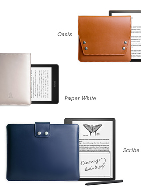 亚马逊kindlepaperwhite6KO3oasisScribe电子书真皮保护套皮套收