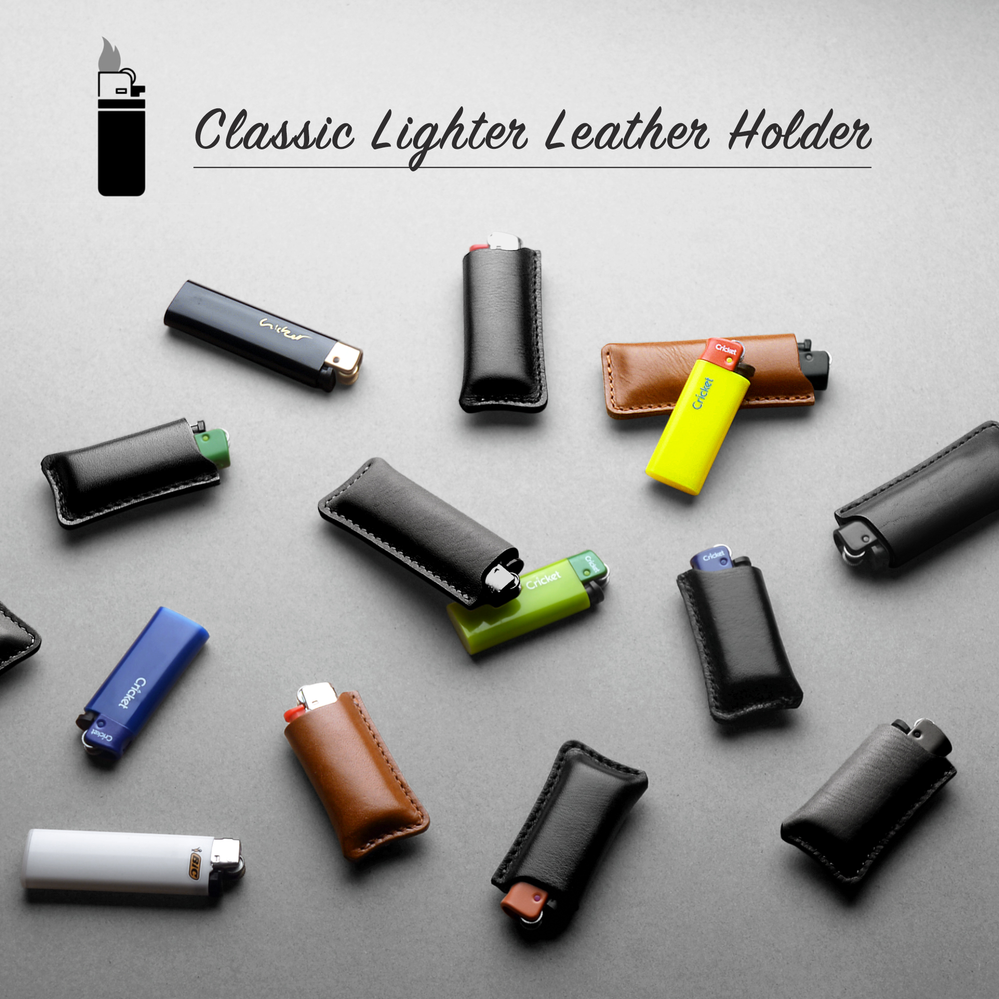 cj比克BICJ3J6草蜢ED1打火机皮套