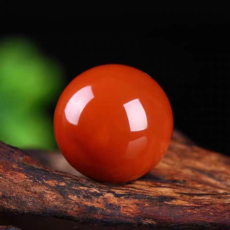 南红散珠保山料川料火焰纹玛瑙亮面金刚星月顶珠配珠南红单珠配饰