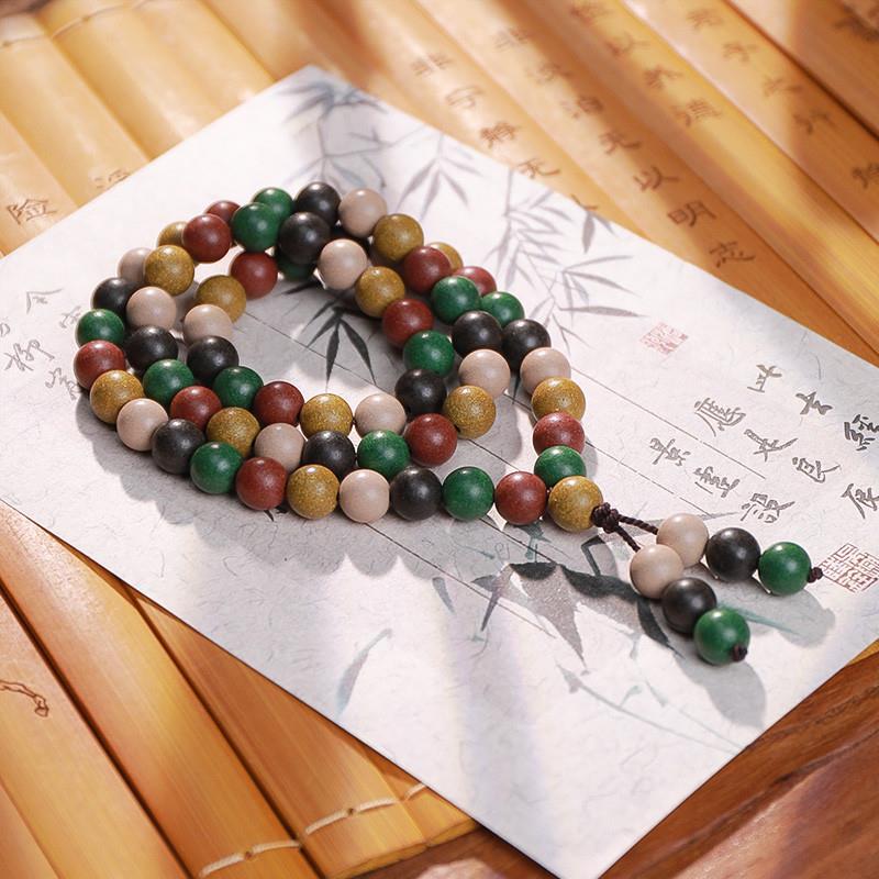吉祥】五方真气合香珠手串平衡养身非遗古法手工中药双圈手链男女