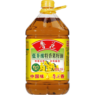 鲁花低芥酸特香菜籽油5L 煎炒烹炸