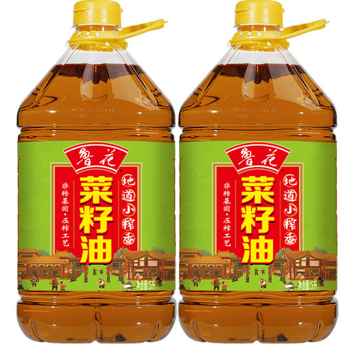 鲁花非转基因压榨菜籽油5L*2