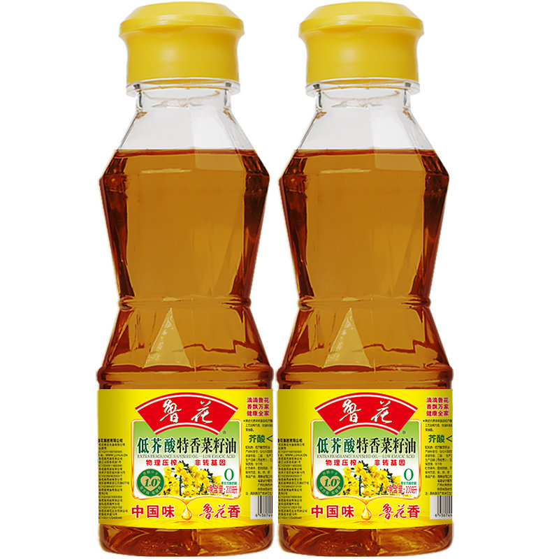 【鲁花直营】鲁花低芥酸特香菜籽油200ml*2 非转基因物理压榨