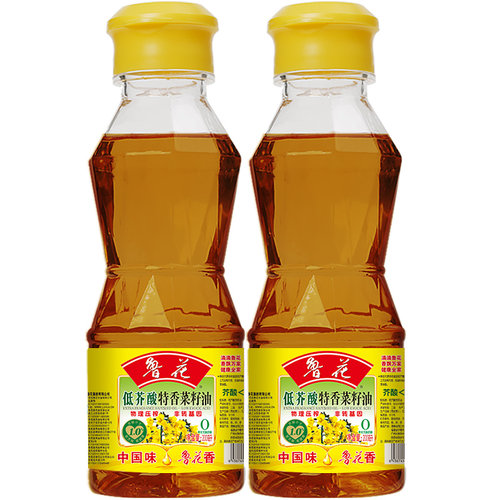 【鲁花直营】鲁花低芥酸特香菜籽油200ml*2 非转基因物理压榨