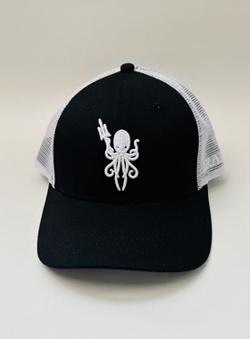 KRAKEN SPORTS克拉肯章鱼卡车网帽 户外硬顶刺绣棒球帽男女遮阳帽