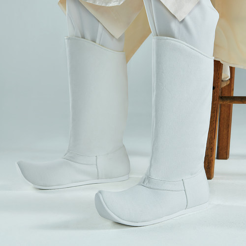 白色帆布皂靴乌衣巷翘头汉服靴