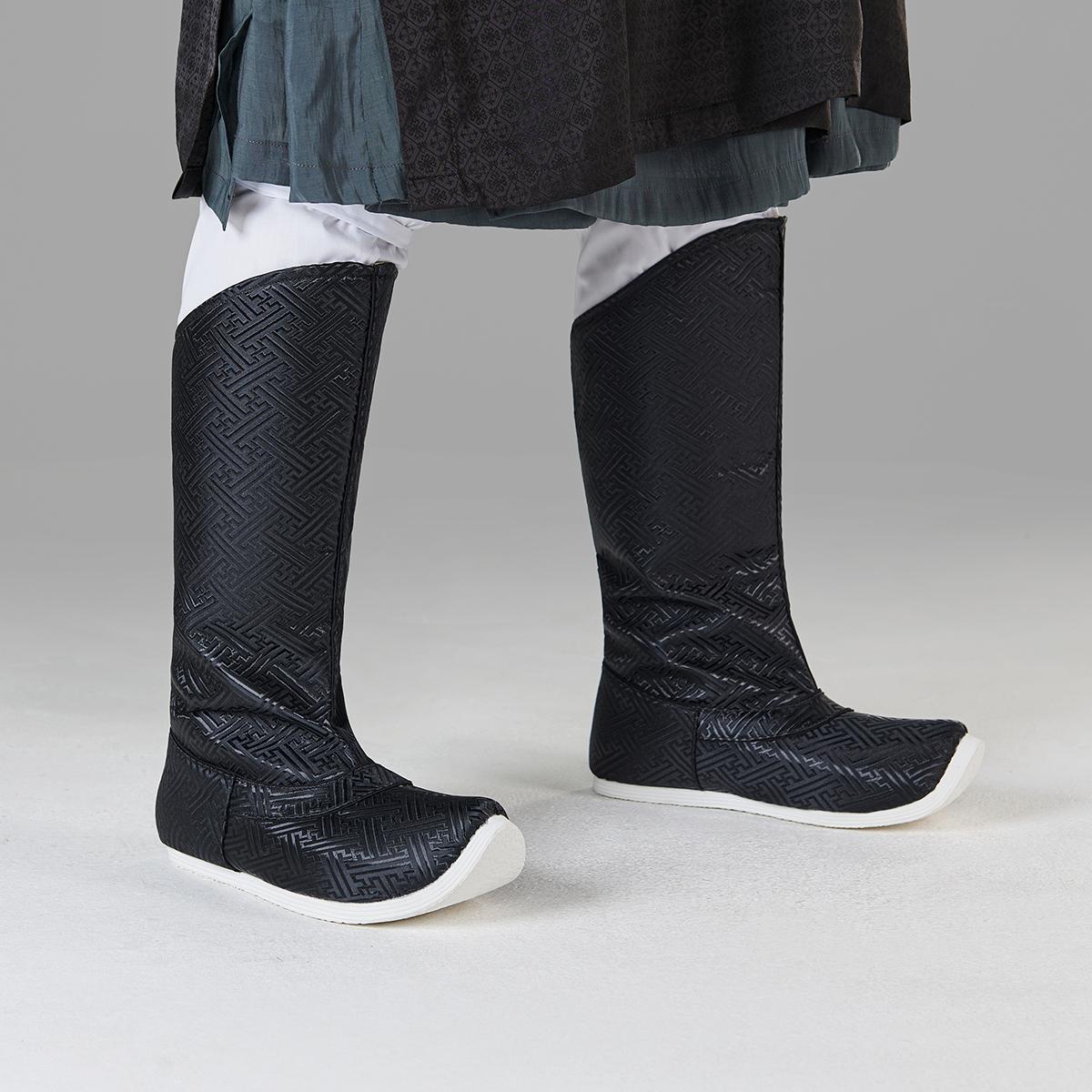 回纹汉服靴子乌衣巷古风长筒靴