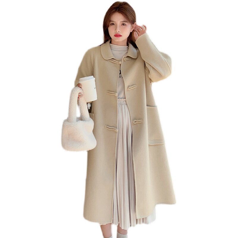 现货新款杏黄大衣092-2236-P325控458,女装毛呢外套,浙宝092