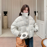 现货092-2548针织拼接50白鸭绒羽绒服P265控375，女装羽绒服，浙宝092