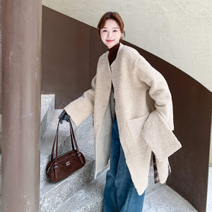 新款  092-2556撞色格子羊羔毛P265控398图片