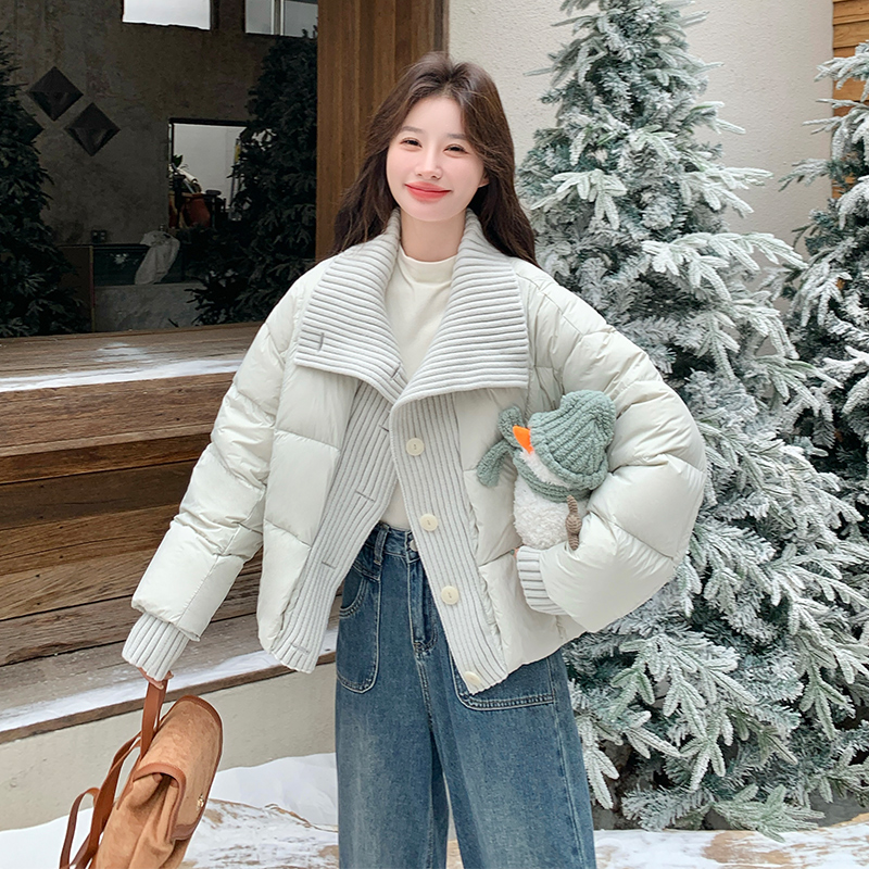 现货092-2548针织拼接50白鸭绒羽绒服P265控375,女装羽绒服,浙宝092 现货092-2548针织拼接50白鸭绒羽绒服P265控375,女装羽绒服,浙宝092