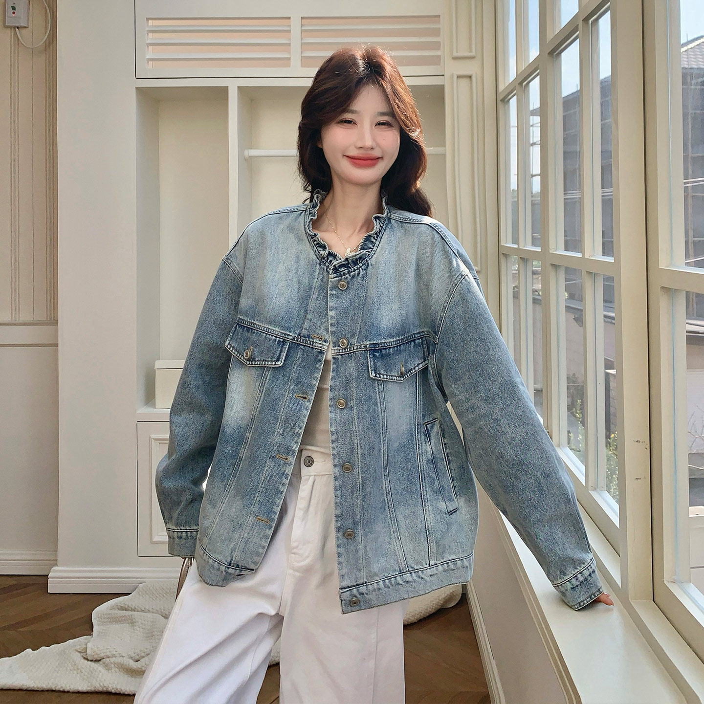 现货092-2605牛仔外套P165控268,女装短外套,浙宝092