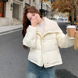 新款 092-2557刺绣短款羽绒服90绒P325控488图片