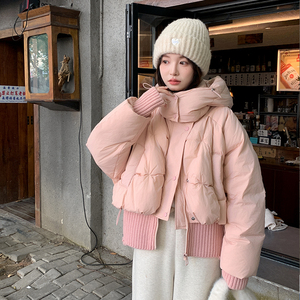 现货冬70绒扭花羽绒服092-9253粉色羽绒服P285K428图片