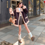 现货092-9251羊羔毛P195K288，女装短外套，浙宝092