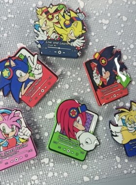 sonic刺猬索尼克夏特艾米克鲁斯塔尔斯徽章新款同人徽章