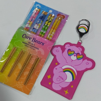 欧美正品新款care bears彩虹熊爱心熊欢乐熊幸运熊暴躁熊周边筷子