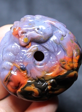 天然战国红玛瑙吊坠貔貅挂件配饰