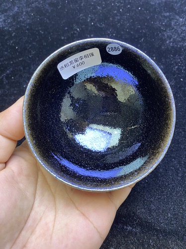 丞相龙窑柴烧建盏茶杯平口口径9.2cm高4.5cm重量104g容量130cc